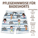 Gift For Father, Gift For Grandpa - Eigenes Foto Bester Papa Opa Der Welt - Personalisierte Unisex Badeshorts