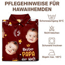 Gift For Father, Gift For Husband, Gift For Grandpa - Eigenes Foto Bester Papa Opa Der Welt - Personalisiertes Hawaiihemd