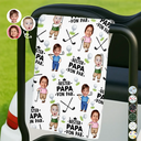 Gift For Father,Gift For Grandpa,Sport Dad,Happy,Custom Photo,Non-Eng - Eigenes Foto Bester Papa Von Par Lustiges Kind - Personalisiertes Golf-Handtuch