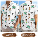 Gift For Father,Custom Photo,German,Summer,Non-Eng,Adorable,Cut-Face Photo,Icon - Eigenes Foto Bester Papi Der Welt Kokospalme - Personalisiertes Hawaiihemd