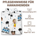 Gift For Father,Custom Photo,German,Summer,Non-Eng,Adorable,Cut-Face Photo,Icon - Eigenes Foto Bester Papi Der Welt Kokospalme - Personalisiertes Hawaiihemd