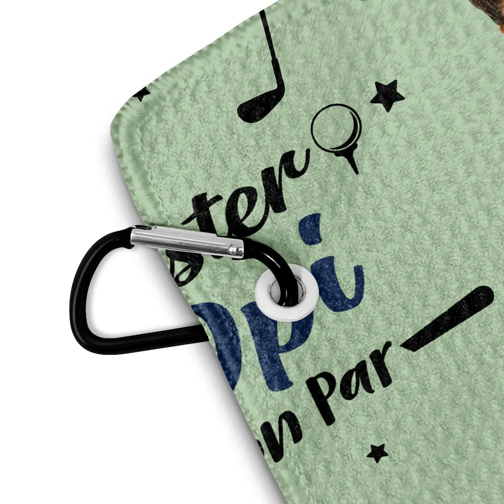 Gift For Father,Custom Photo,German,Summer,Non-Eng,Golf,Adorable,Cut-Face Photo - Eigenes Foto Bester Papi Opi Von Par - Personalisiertes Golf-Handtuch