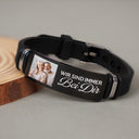 Gift For Father,Memorial,Custom Photo,Gift For Mother,German,Sad - Eigenes Foto Du Wirst Niemals Alleine Gehen - Personalisiertes Graviertes Armband