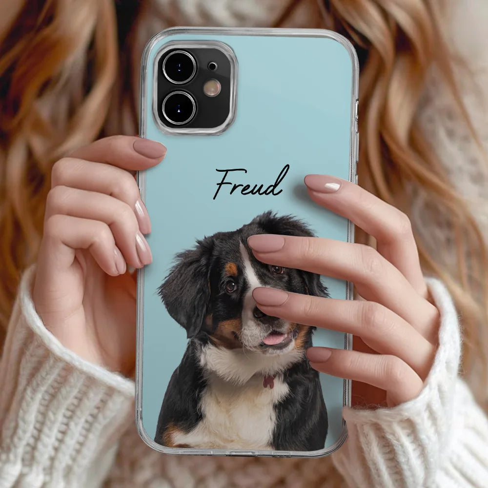Pet Lovers,Pet Mom,Dog Mom,Dog Lovers,Cat Lovers,Cat Mom,Custom Photo,Love - Eigenes Foto Für Tierliebhaber - Personalisierte Transparente Handyhülle