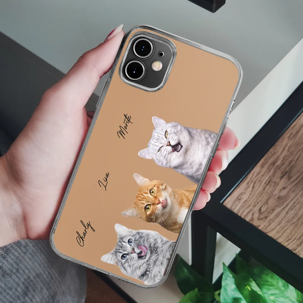 Pet Lovers,Pet Mom,Dog Mom,Dog Lovers,Cat Lovers,Cat Mom,Custom Photo,Love - Eigenes Foto Für Tierliebhaber - Personalisierte Transparente Handyhülle
