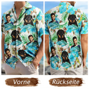 Custom Photo,Beach,German,Summer,Pet Lovers,Non-Eng,Playful,Cut-Face Photo - Eigenes Foto Gesichter Von Männer, Frauen Und Haustieren - Personalisiertes Hawaiihemd