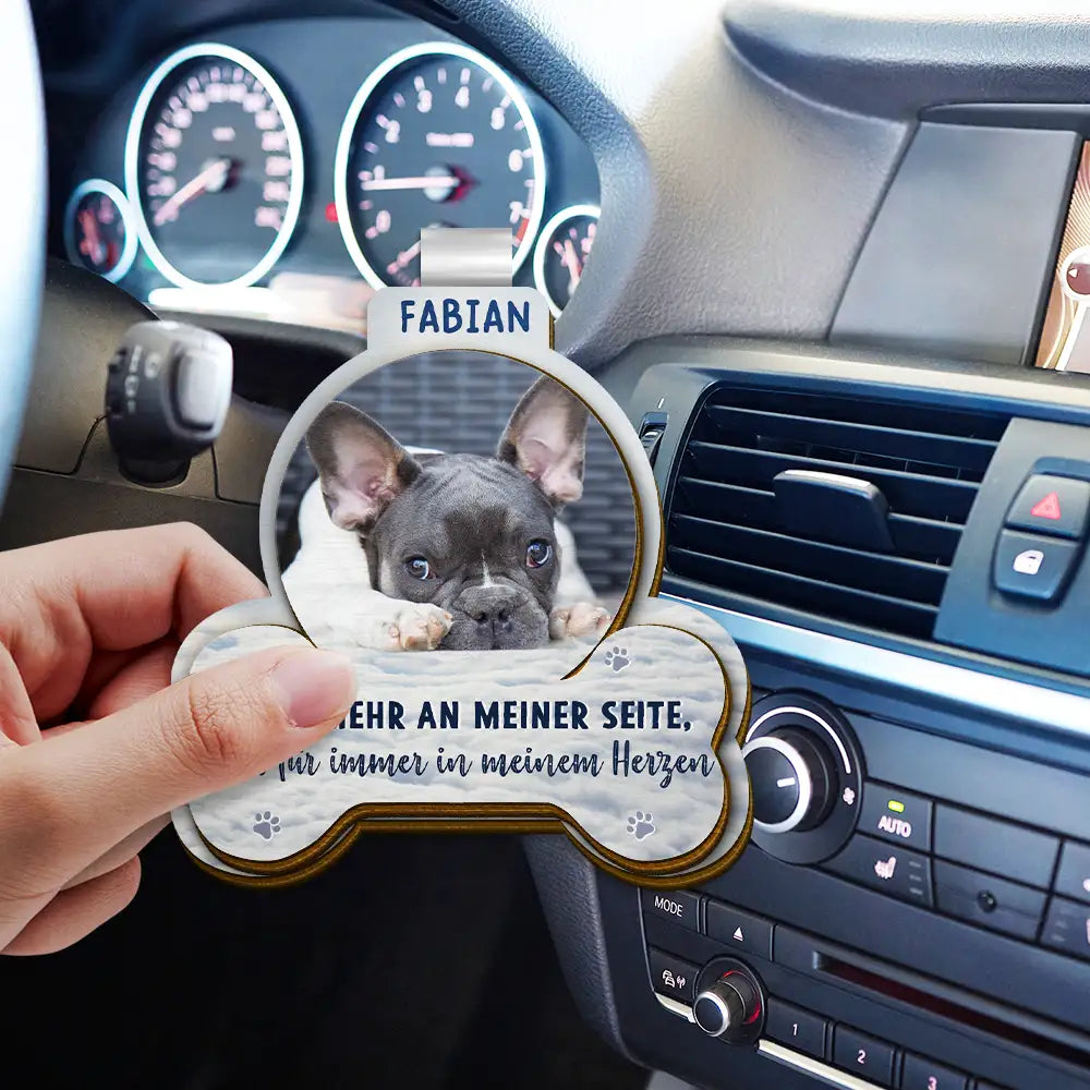 Pet Lovers,Pet Mom,Pet Dad,Pet Couple,Dog Lovers,Dog Mom,Dog Dad,Dog Couple,Cat Lovers,Cat Mom,Cat Dad,Cat Couple,Memorial - Eigenes Foto Ich Trage Dich Bei Mir - Personalisierter Individuell Geformter Auto-Sonnenblende-Clip