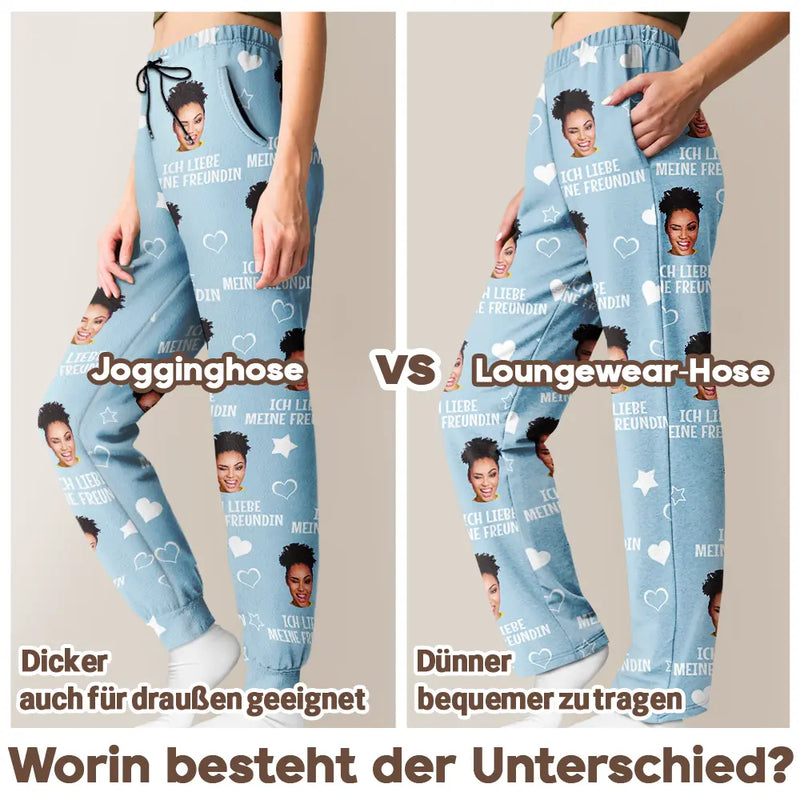 Gift For Husband,Gift For Wife,Gift For Boyfriend,Gift For Girlfriend,Gift For Couples - Eigenes Foto Ich liebe meinen Geliebten - Personalisierte Pyjamahose