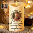 Memorial, Family - Eigenes Foto Immer Geliebt Niemals Vergessen - Personalisierte Flammenlose LED-Kerzen