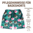 Custom Photo,German,Summer,Pet Lovers,Non-Eng,Playful,Cut-Face Photo,Icon - Eigenes Foto Lustige Gesichter Von Familie Und Haustieren - Personalisierte Unisex Badeshorts