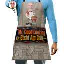 Happy,German,Gift For Men,Gift For Father,Funny,Cooking,Custom Photo,Grilling,Non-Eng,Photo,Humorous - Eigenes Foto Mr. Good Looking Steht Am Grill - Personalisierte Schürze