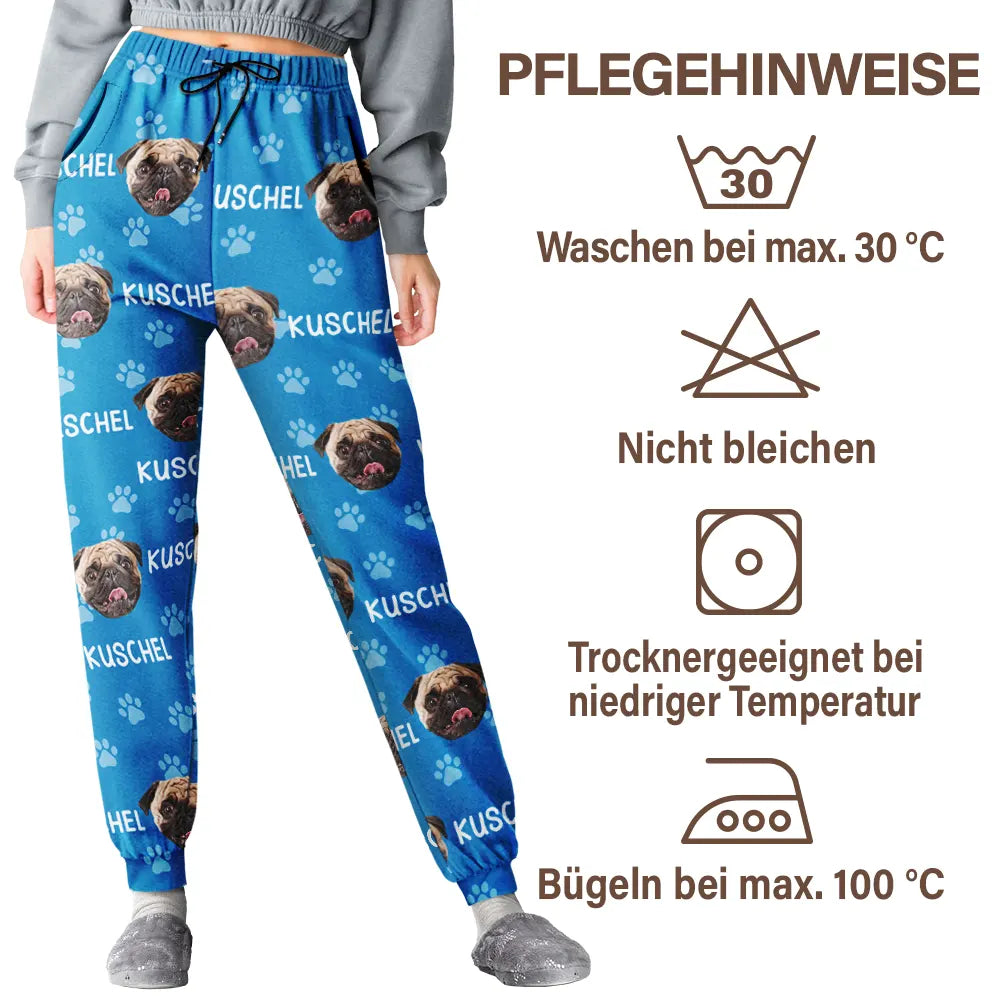 Gift For Yourself,Gift For Women,Gift For Men,Pet Lovers,Pet Mom,Pet Dad,Dog Lovers,Dog Mom,Dog Dad,Cat Lovers,Cat Mom,Cat Dad,Happy,Custom Photo - Eigenes Foto Muster Mit Haustiergesichtern - Personalisiertes Pyjamahose