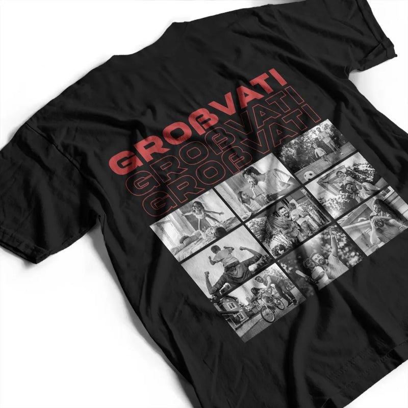 Gift For Father, Gift For Grandpa, Gift For Uncle - Eigenes Foto Papa Geschenk In Schwarz-Weiß - Personalisiertes T Shirt