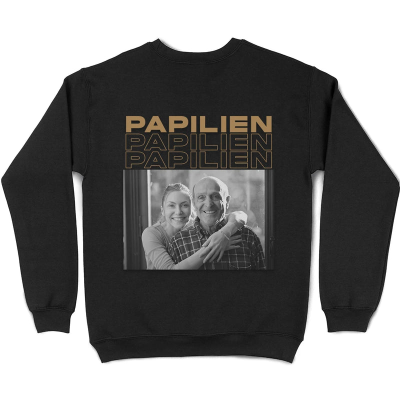 Gift For Father, Gift For Grandpa, Gift For Uncle - Eigenes Foto Papa Geschenk In Schwarz-Weiß - Personalisiertes T Shirt