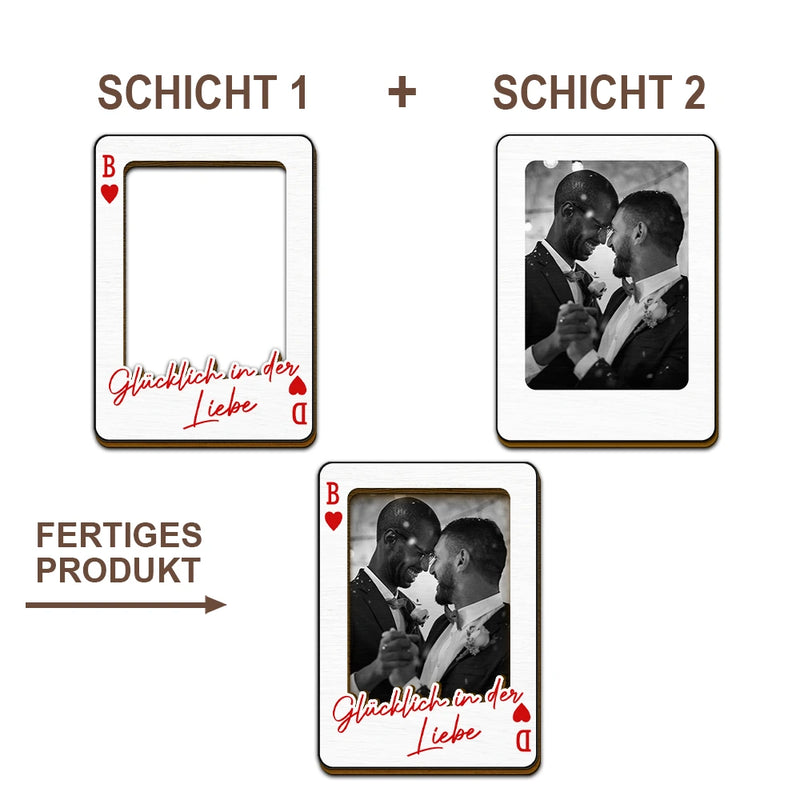 Gift For Couples,Gift For Husband,Gift For Wife,Gift For Boyfriend,Gift For Girlfriend,LGBT,Love,Custom Photo - Eigenes Foto Spielkarte Fahr Vorsichtig - Personalisierter Individuell Geformter Auto-Sonnenblende-Clip