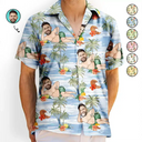 Gift For Couples,Gift For Wife,Gift For Women,Gift For Husband,Gift For Men,Gift For Boyfriend,Gift For Girlfriend,Gift For Yourself,Summer - Eigenes Foto Tropischer Look Und Sexy Pose - Personalisiertes Hawaiihemd