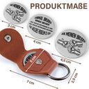 Gift For Men, Gift For Brothers, Family, Happy, Non-Eng - Einmal Bruder Immer Bruder - Personalisierter Pocket Hug Leder Schlüsselanhänger