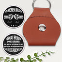 Gift For Men, Gift For Brothers, Family, Happy, Non-Eng - Einmal Bruder Immer Bruder - Personalisierter Pocket Hug Leder Schlüsselanhänger