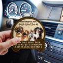 Dog Lovers,Dog Mom,Pet Lovers,Dog Dad,German,Happy - Fahrt Vorsichtig Mama Papa 3D Effekt Hund - Personalisierter Individuell Geformter Auto-Sonnenblende-Clip