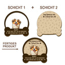 Dog Lovers,Dog Mom,Pet Lovers,Dog Dad,German,Happy - Fahrt Vorsichtig Mama Papa 3D Effekt Hund - Personalisierter Individuell Geformter Auto-Sonnenblende-Clip