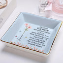 Gift For Women,Gift For Daughter,Gift For Grandkids,Happy,Non-Eng - Faux-Pressed Geburtsblume Meine Tochter Für Immer - Personalisierte Schmuckschale