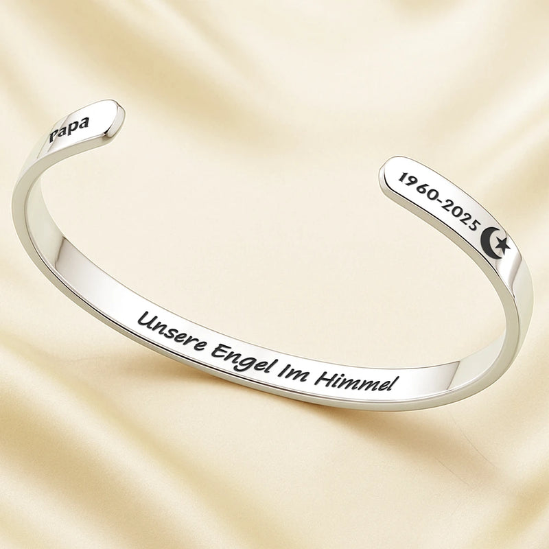 Memorial,Sad,Gift For Women,Gift For Men,Family - Gedenkarmband Deine Flügel Waren Bereit - Personalisiert Armreif Manschette