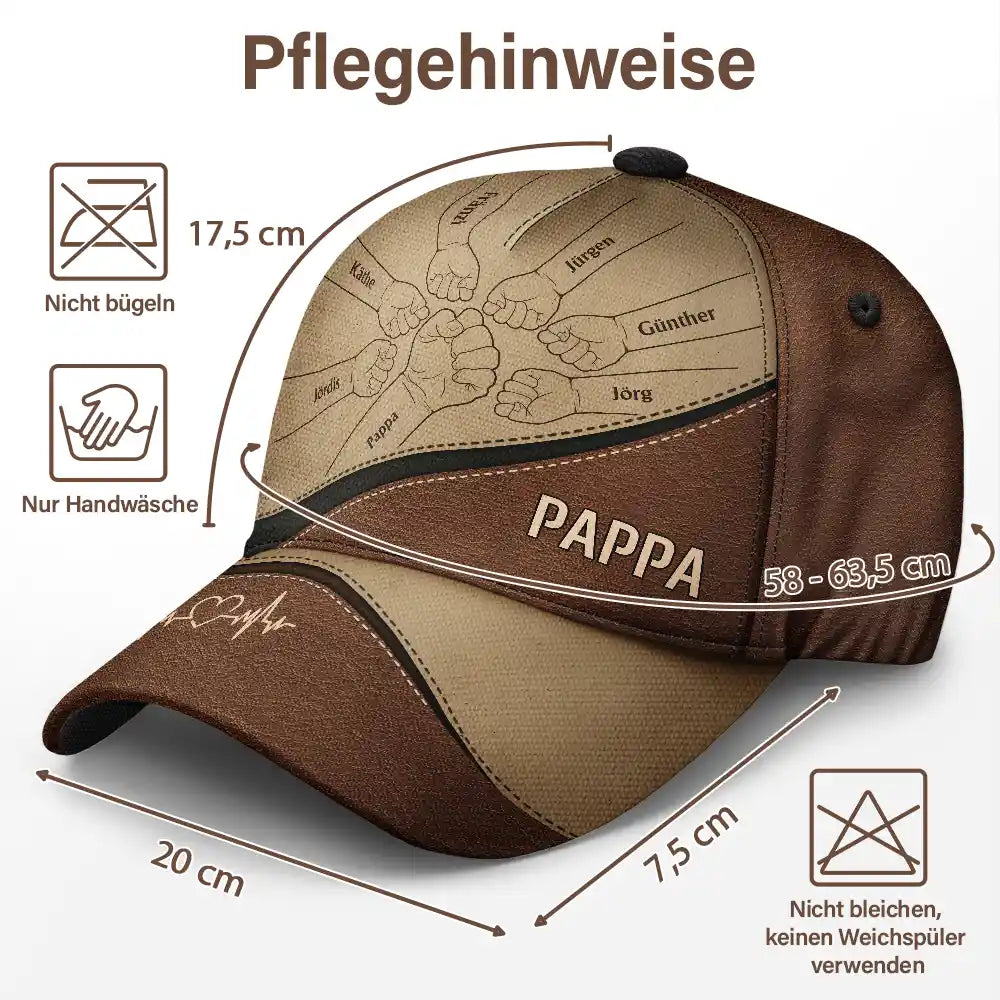 Gift For Father, Gift For Grandpa - Ghettofaust Beste Freunde Fürs Leben - Personalisierte Klassische Kappe