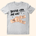 Gift For Father, Gift For Grandpa - Ghettofaust Bester Papa Opa Der Welt - Personalisiertes T Shirt