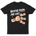 Gift For Father, Gift For Grandpa - Ghettofaust Bester Papa Opa Der Welt - Personalisiertes T Shirt