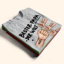 Gift For Father, Gift For Grandpa - Ghettofaust Bester Papa Opa Der Welt - Personalisiertes T Shirt