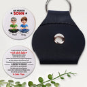 Dad - Daughters (Adult),Dad - Daughters (Young),Dad - Sons,Dad - Children,Mom - Daughters (Adult),Mom - Daughters (Young),Mom - Sons,Mom - Children,Gift For Daughter,Gift For Son,Gift For Grandkids,Love - Gib Einfach Dein Bestes - Personalisierter Pocket Hug Leder Schlüsselanhänger