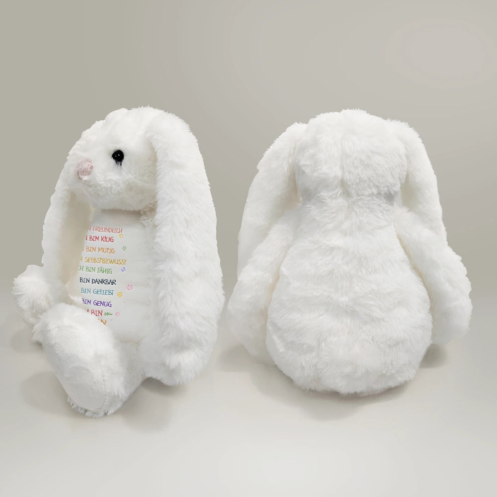 Gift For Kids, Gift For Daughter, Gift For Son, Love - Ich Bin Geliebt - Personalisierter Stoffhase