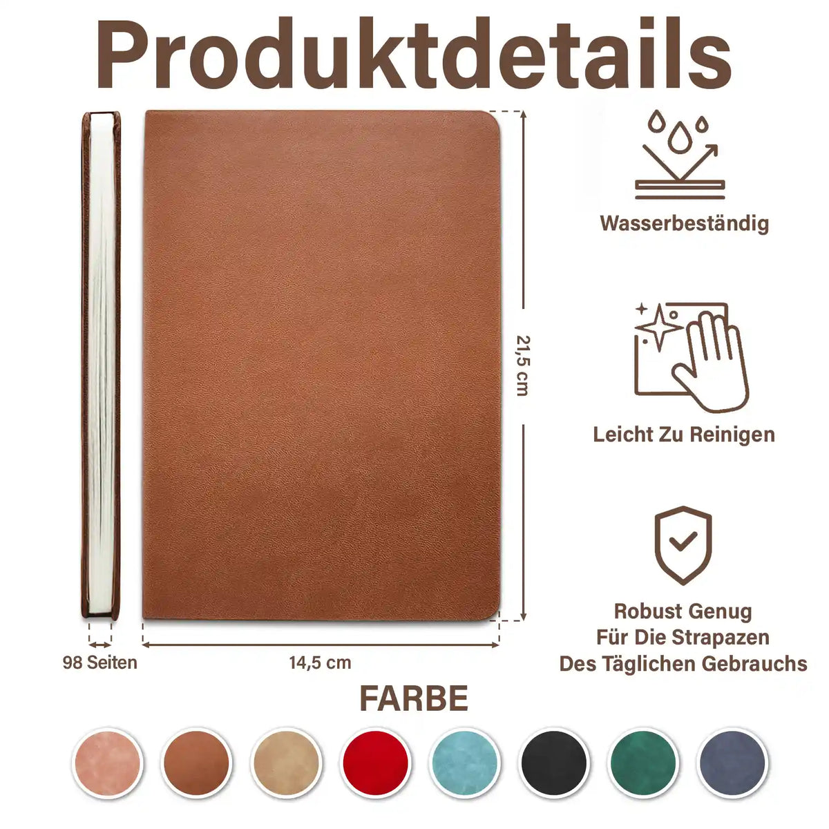 Non-Eng,Gift For Yourself,Gift For Women,Gift For Men,Gifts For Colleagues,Funny - Zeiten In Denen Ich Recht Hatte Und Niemand Zuhörte Lustiges Sarkastisches Buch - Personalisiertes Ledertagebuch