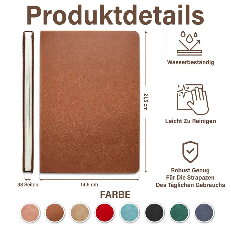 Non-Eng,Gift For Yourself,Gift For Women,Gift For Men,Gifts For Colleagues,Funny - Zeiten In Denen Ich Recht Hatte Und Niemand Zuhörte Lustiges Sarkastisches Buch - Personalisiertes Ledertagebuch