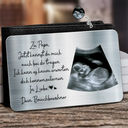 Gift For Father,Gift For Husband,New baby,New Dad - Eigenes Foto Zu Papa Jetzt Kannst Du Mich Auch Bei Dir Tragen - Personalisierte Aluminium-Geldbörsenkarte