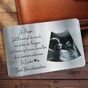 Gift For Father,Gift For Husband,New baby,New Dad - Eigenes Foto Zu Papa Jetzt Kannst Du Mich Auch Bei Dir Tragen - Personalisierte Aluminium-Geldbörsenkarte