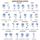 German,Summer,Non-Eng,Gift For Bestie,Sentimental,Icon - Toile De Jouy Geburtsblumen Ein Alter Freundin Gewachsen Ist - Personalisierter Keramik-Blumentopf