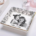 Gift For Mother, Gift For Women, Gift For Grandma, Gift For Wife - Eigenes Foto Als Bleistiftskizze Die Liebe Zwischen Mutter Und Tochter - Personalisierte Schmuckschale