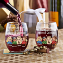 Gift For Bestie,Non-Eng,Funny,Gift For Sisters,Gift For Women,Gifts For Colleagues - Niemand Wird Jemals So Viel Spaß Mit Uns Haben Wie Wir Selbst Beste Freundin - Personalisierte Weingläser Ohne Stiel