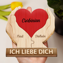 Family,Gift For Wife,Gift For Women,Gift For Husband,Gift For Mother,Gift For Father,Gift For Grandparents,Gift For Grandpa,Gift For Grandma,Parents,Gift For Men - Familienhände Für Immer Zusammen - Geschenk Für Mama, Papa Und Familie - Personalisiertes Individuelles Form-Holzpuzzle