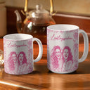 Gift For Sisters, Gift For Sibling, Gift For Bestie, Old Best friends, Gift For Women - Eigenes Foto Als Bleistiftskizze Wahre Freundschaft Ist Eine Reise Ohne Ende - Personalisierte Weiße Tasse Mit Rundumdruck