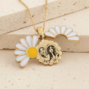 Memorial,Gift For Women,Gift For Bestie,Gift For Mother,Gift For Grandma,Gift For Sisters,Gift For Wife,Gift For Girlfriend,Gift For Yourself,Gift For Aunt,Gift For Daughter,Mom - Daughters (Adult) - Eigenes Foto Als Bleistiftskizze Porträt-Schmuck Für Damen - Personalisierte Halskette Mit Versteckter Botschaft