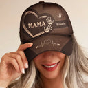 Gift For Yourself,Gift For Women,Gift For Men,Gift For Mother,Gift For Uncle,Gift For Aunt,Gift For Father,Gift For Grandma,Gift For Grandpa,Love - Handabdrücke Von Opa Papa Und Kindern - Personalisierte Klassische Kappe