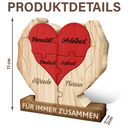 Family,Gift For Wife,Gift For Women,Gift For Husband,Gift For Mother,Gift For Father,Gift For Grandparents,Gift For Grandpa,Gift For Grandma,Parents,Gift For Men - Familienhände Für Immer Zusammen - Geschenk Für Mama, Papa Und Familie - Personalisiertes Individuelles Form-Holzpuzzle
