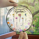 Gift For Bestie,Old Best friends,Gift For Women,Gift For Sisters,Gift For Sibling - Geburtsblumen Schwestern Besties Aus Demselben Garten - Personalisierter Buntglas-Fenster-Sonnenfänger Zum Aufhängen