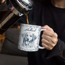Pet Lovers,Pet Mom,Pet Dad,Pet Couple,Dog Dad,Dog Mom,Dog Lovers,Dog Couple,Cat Lovers,Cat Mom,Cat Couple,Cat Dad - Eigenes Foto Als Bleistiftskizze Hund Und Katze Porträt - Personalisierte Weiße Tasse Mit Rundumdruck