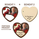 Memorial,Sad,Parents,Family,Gift For Grandparents,Non-Eng - Eigenes Foto Gedenkstück Ich Bin Immer Bei Dir - Personalisierter Individuell Geformter Auto-Sonnenblende-Clip