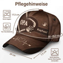 Gift For Yourself,Gift For Women,Gift For Men,Gift For Mother,Gift For Uncle,Gift For Aunt,Gift For Father,Gift For Grandma,Gift For Grandpa,Love - Handabdrücke Von Opa Papa Und Kindern - Personalisierte Klassische Kappe