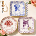 Pet Lovers,Pet Mom,Dog Lovers,Dog Mom,Cat Lovers,Cat Mom - Eigenes Foto Als Bleistiftskizze Mädchen mit Hund Und Katze - Personalisierte Schmuckschale