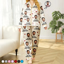 Gift For Wife, Gift For Girlfriend, Gift For Women - Eigenes Foto Ich Liebe Meine Frau Meinen Mann - Personalisiertes Satin-Pyjama-Set